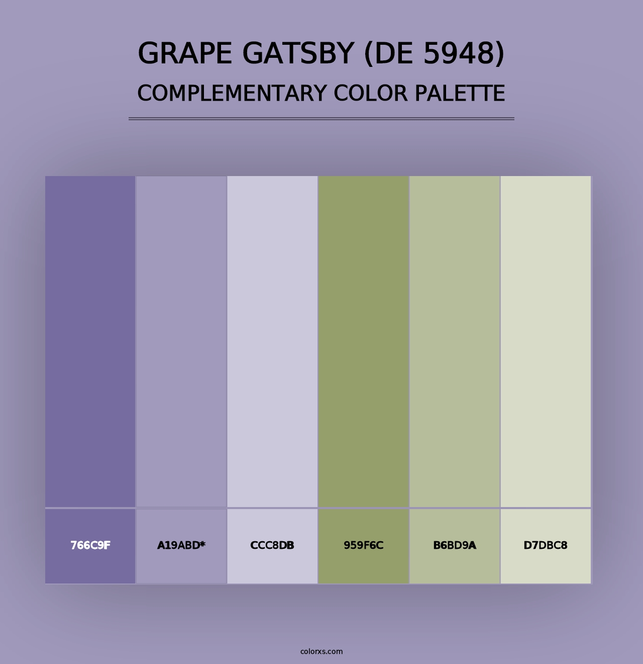 Grape Gatsby (DE 5948) - Complementary Color Palette