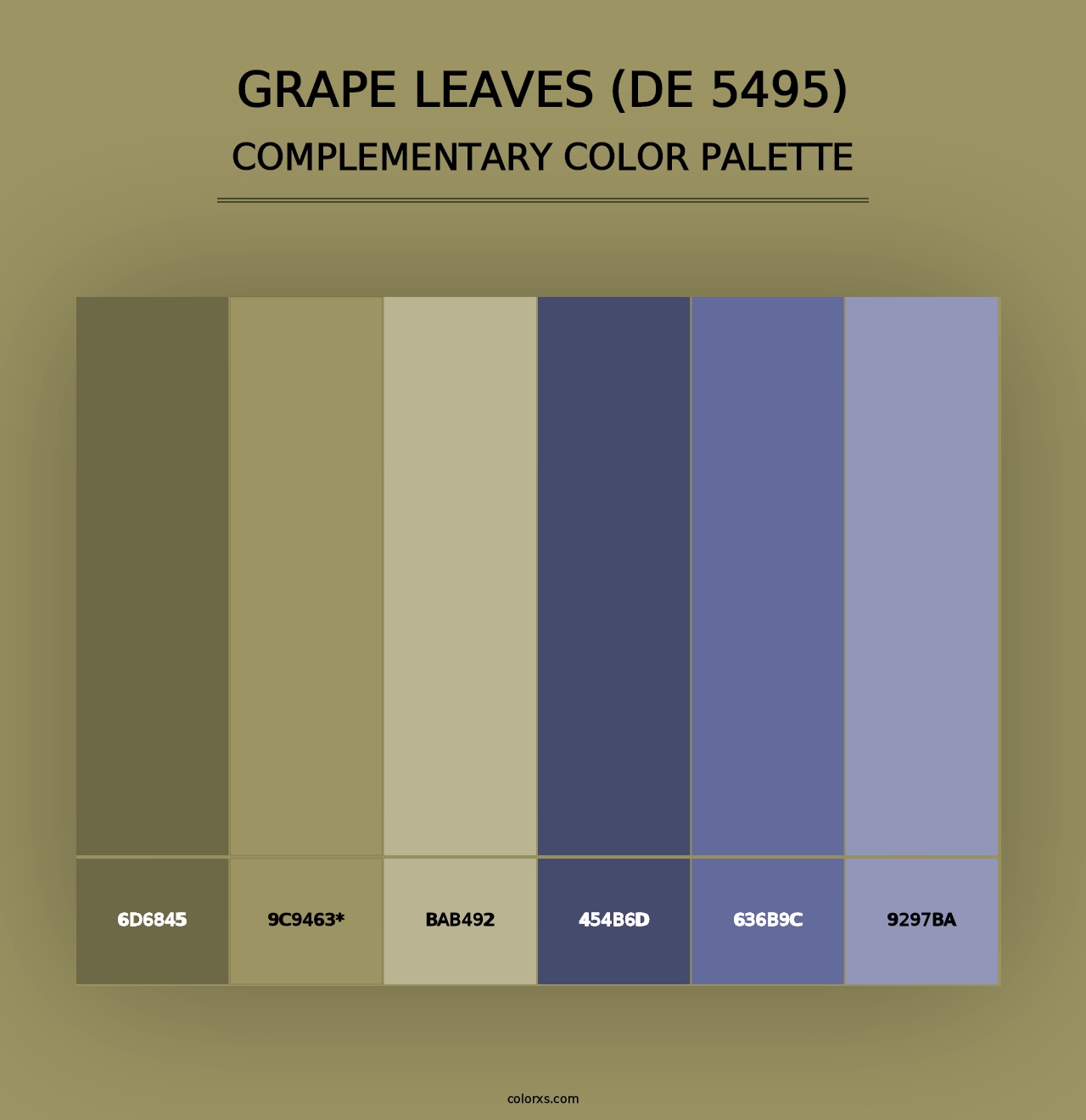 Grape Leaves (DE 5495) - Complementary Color Palette