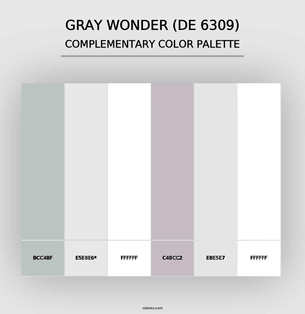 Gray Wonder (DE 6309) - Complementary Color Palette