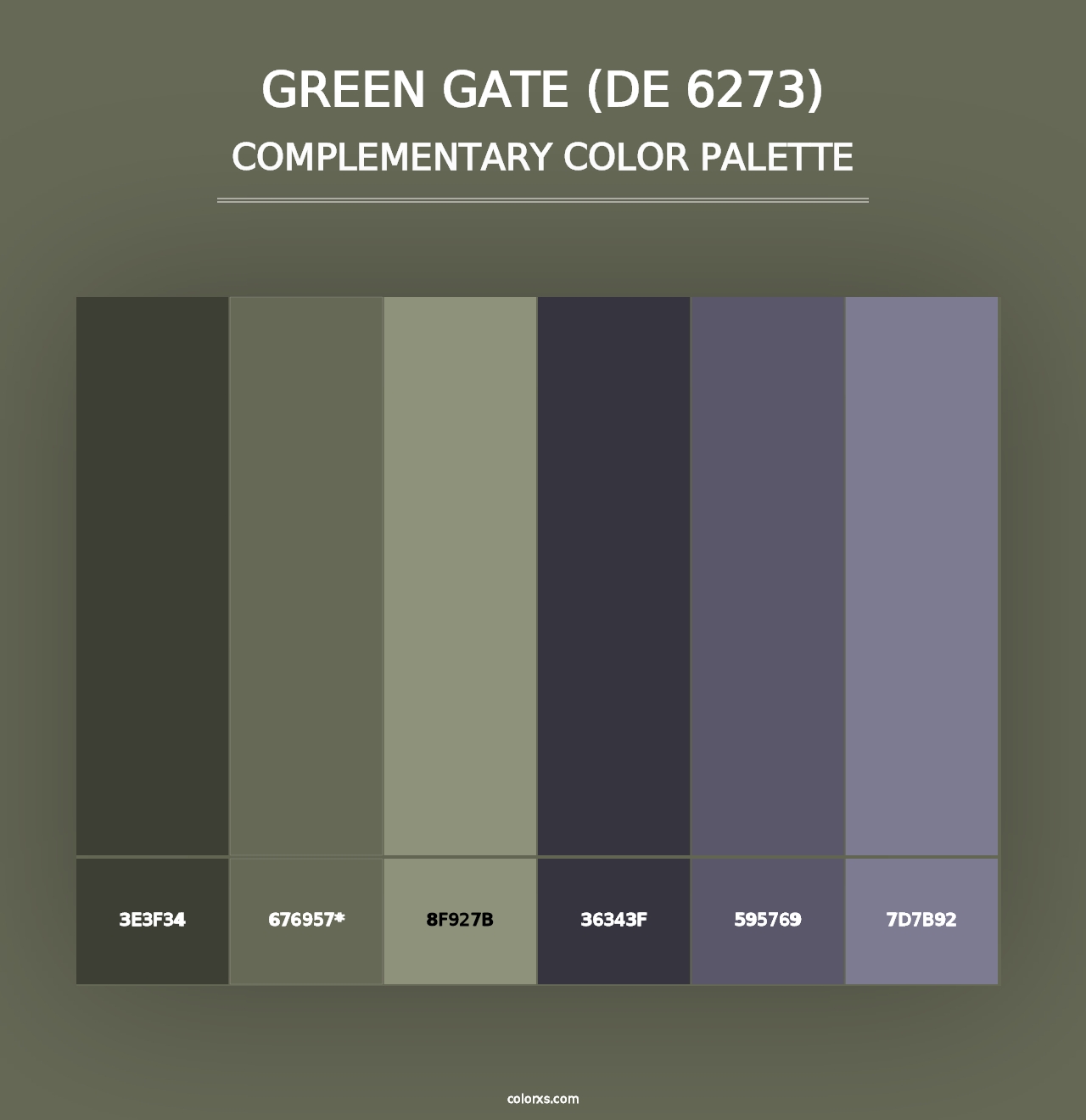 Green Gate (DE 6273) - Complementary Color Palette