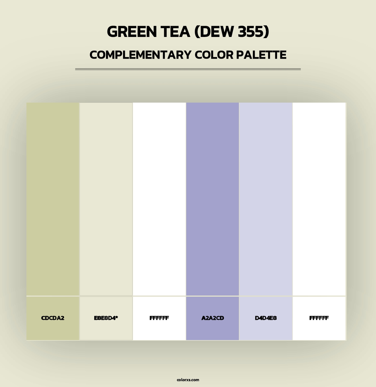 Green Tea (DEW 355) - Complementary Color Palette