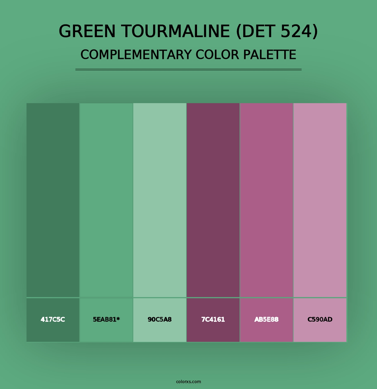 Green Tourmaline (DET 524) - Complementary Color Palette