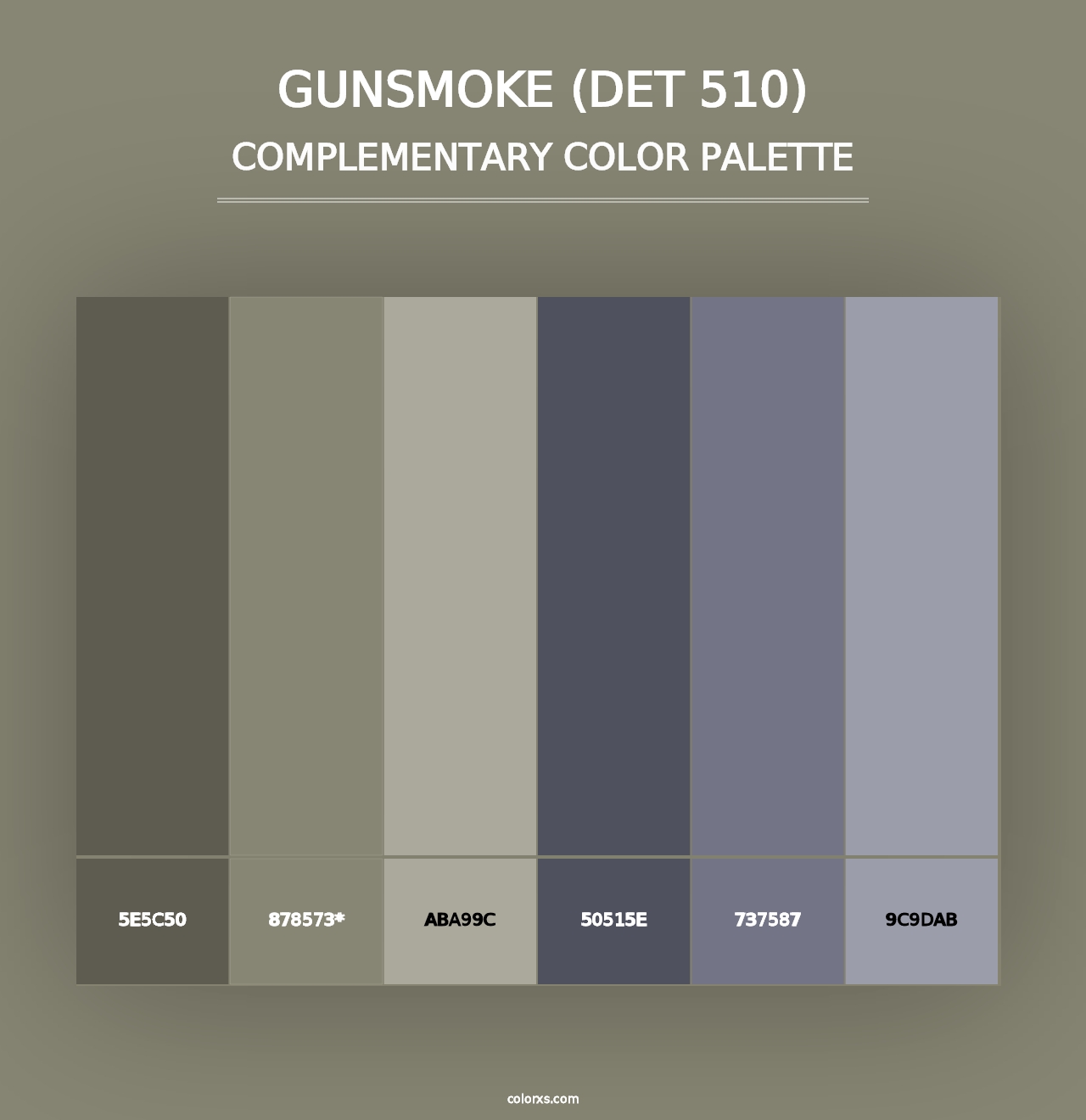 Gunsmoke (DET 510) - Complementary Color Palette