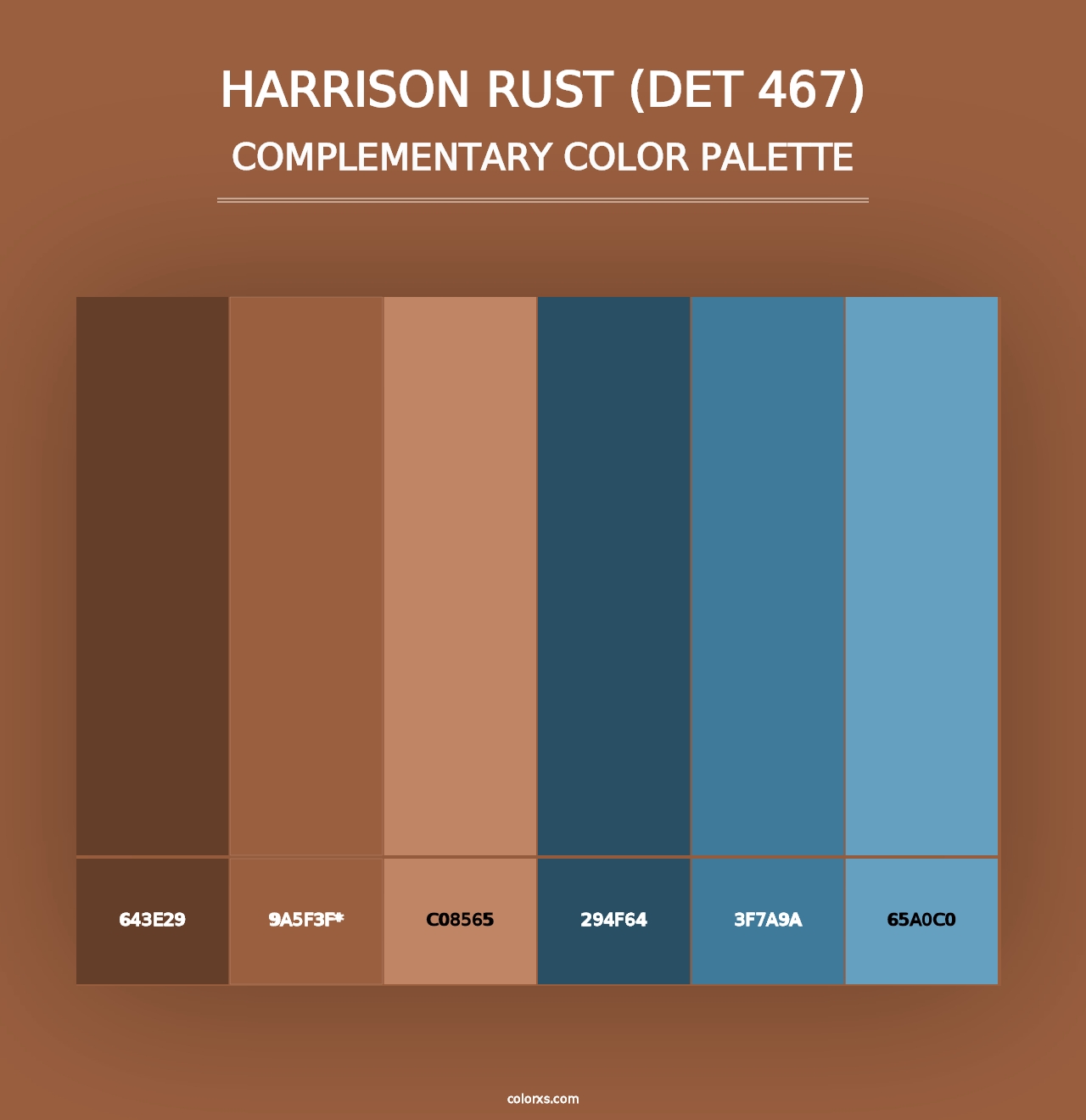 Harrison Rust (DET 467) - Complementary Color Palette