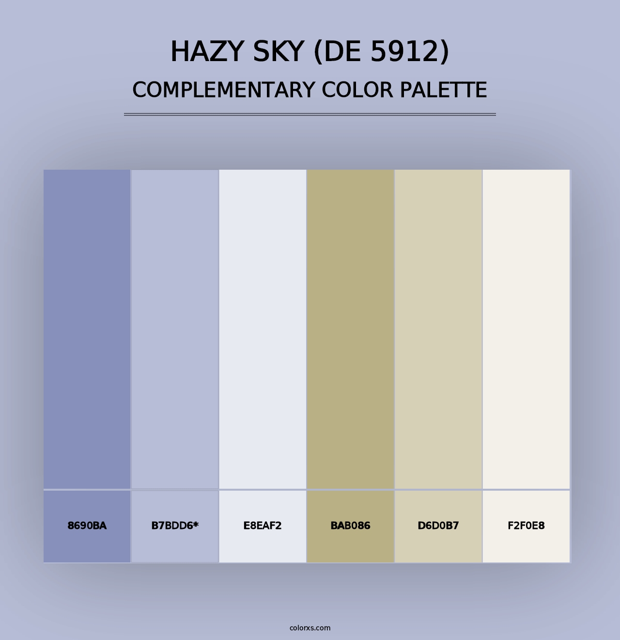 Hazy Sky (DE 5912) - Complementary Color Palette