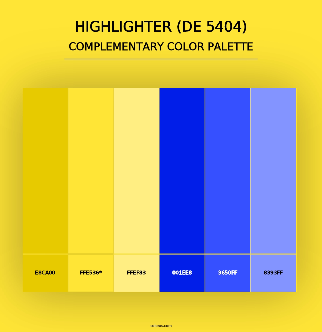 Highlighter (DE 5404) - Complementary Color Palette