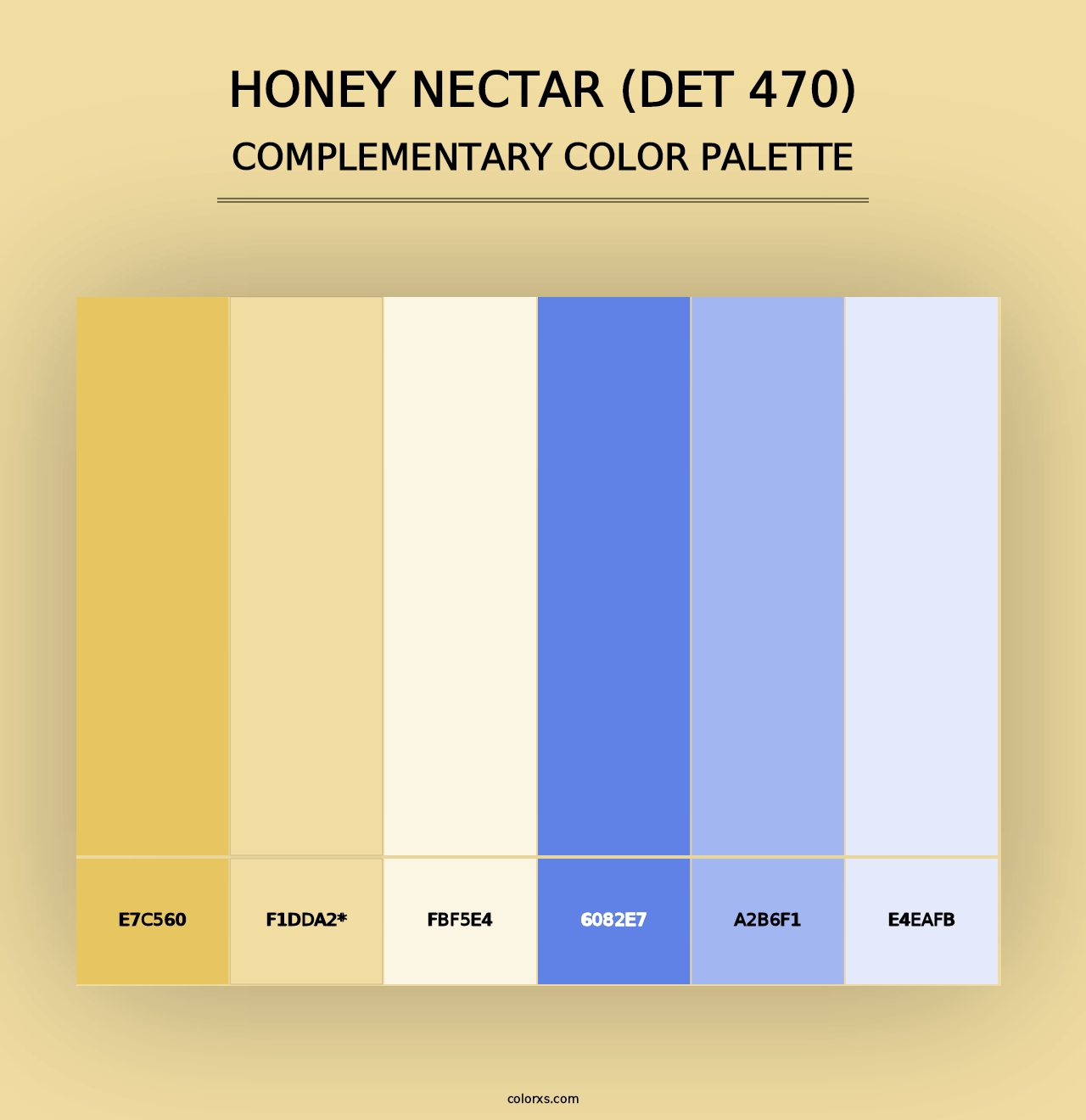 Honey Nectar (DET 470) - Complementary Color Palette