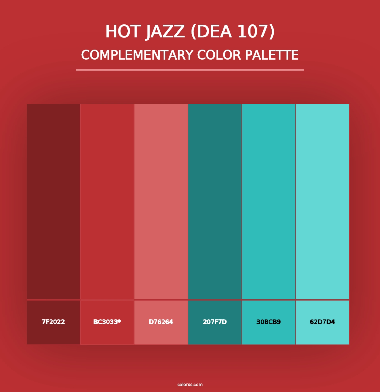 Hot Jazz (DEA 107) - Complementary Color Palette