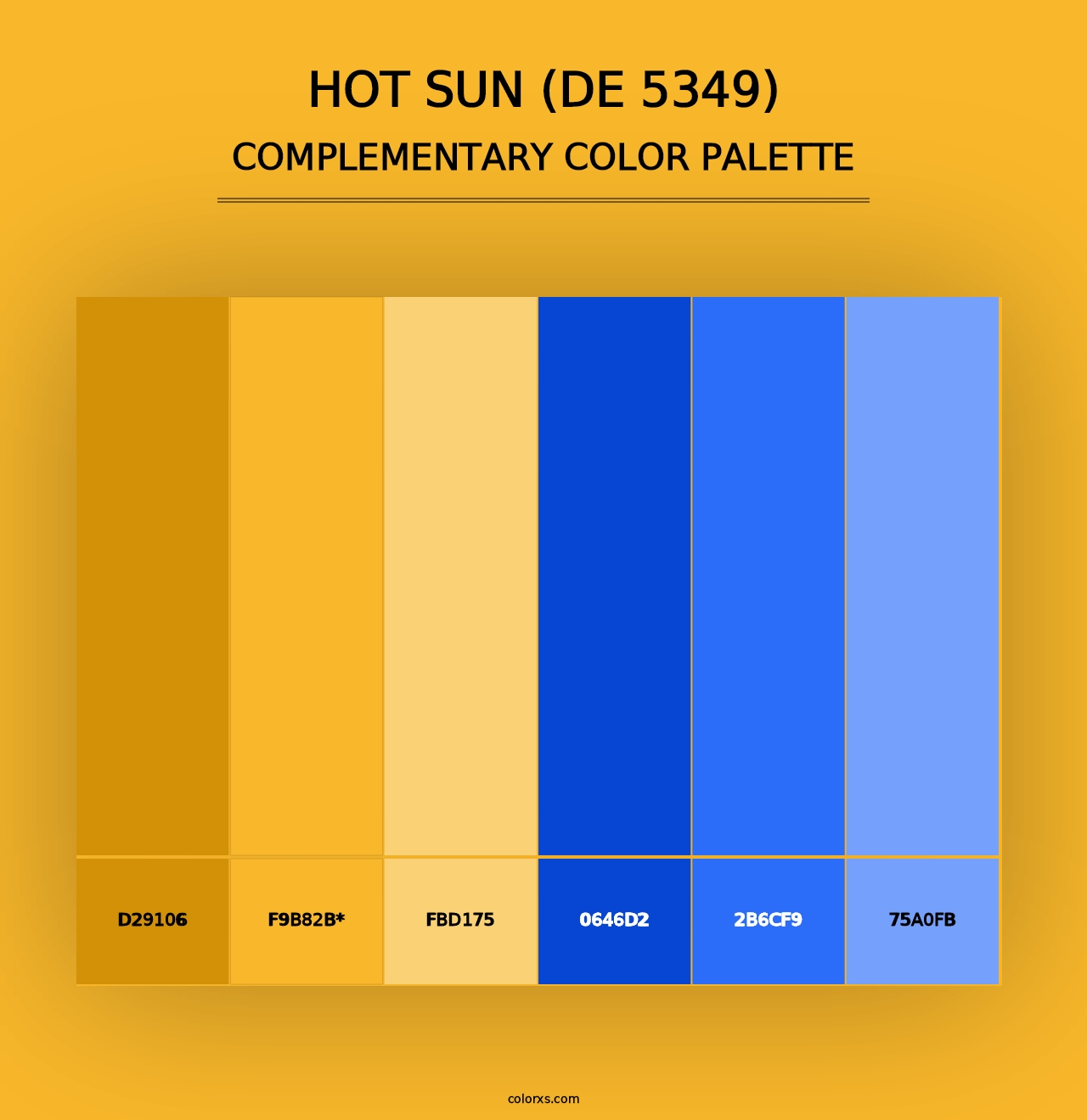 Hot Sun (DE 5349) - Complementary Color Palette