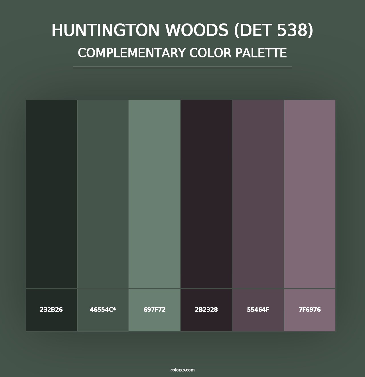 Huntington Woods (DET 538) - Complementary Color Palette