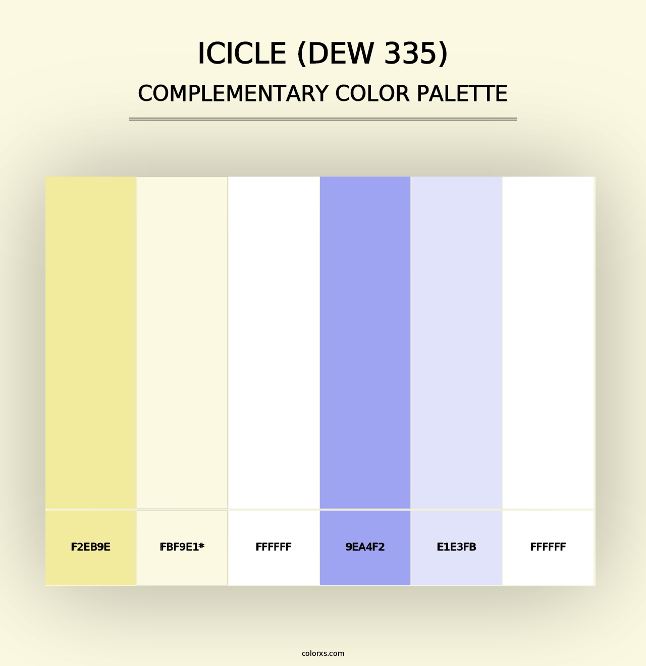 Icicle (DEW 335) - Complementary Color Palette