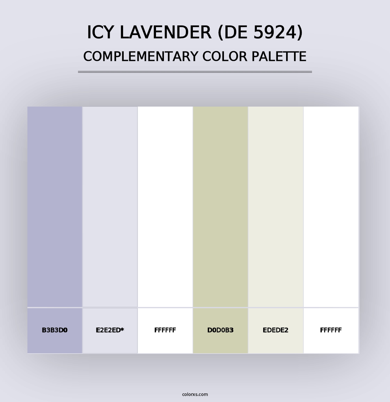 Icy Lavender (DE 5924) - Complementary Color Palette