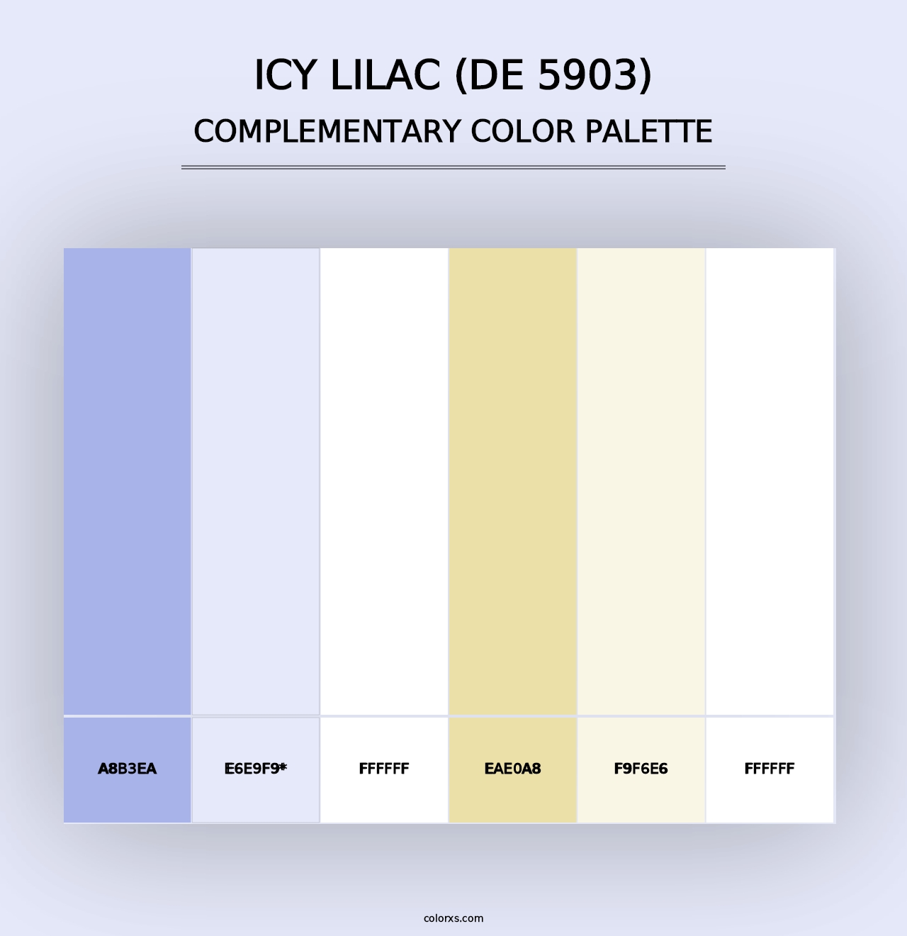 Icy Lilac (DE 5903) - Complementary Color Palette