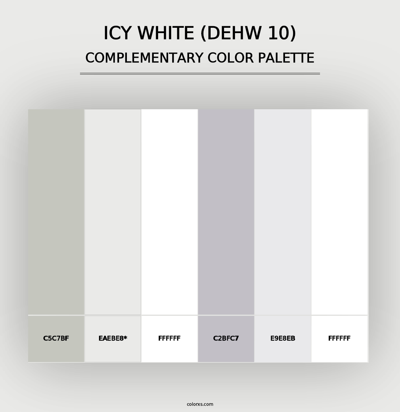 Icy White (DEHW 10) - Complementary Color Palette