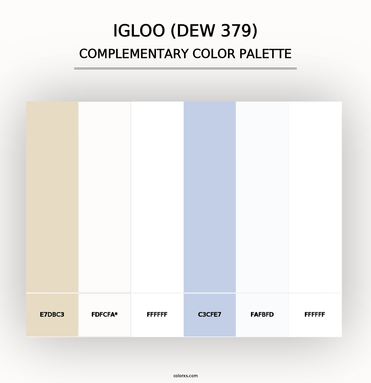 Igloo (DEW 379) - Complementary Color Palette