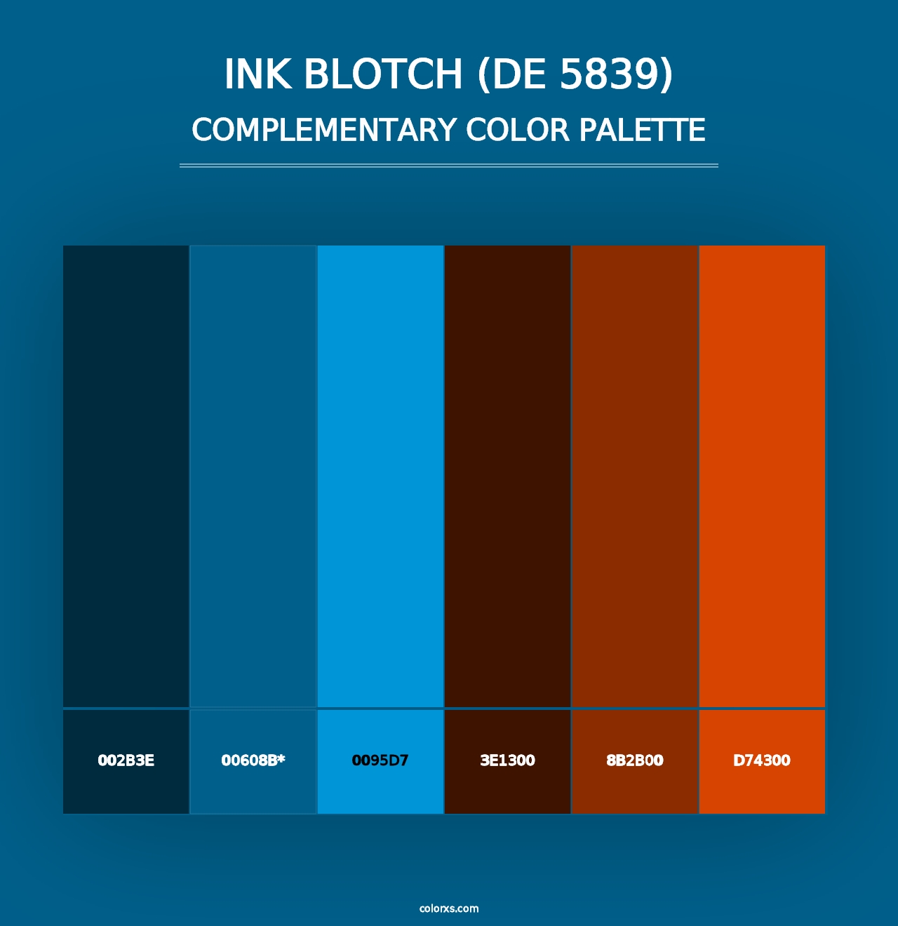 Ink Blotch (DE 5839) - Complementary Color Palette