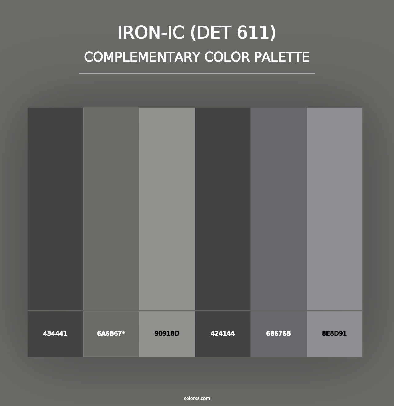 Iron-ic (DET 611) - Complementary Color Palette