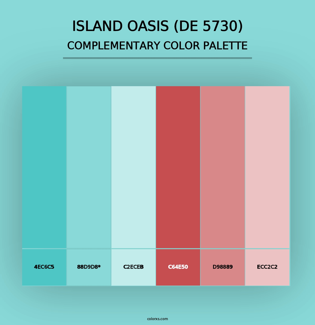 Island Oasis (DE 5730) - Complementary Color Palette