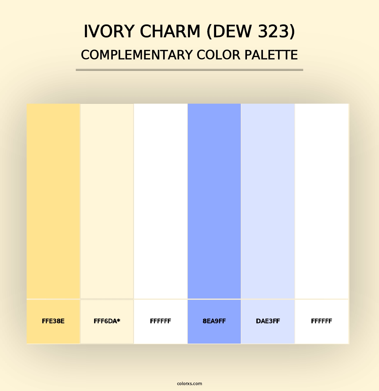 Ivory Charm (DEW 323) - Complementary Color Palette