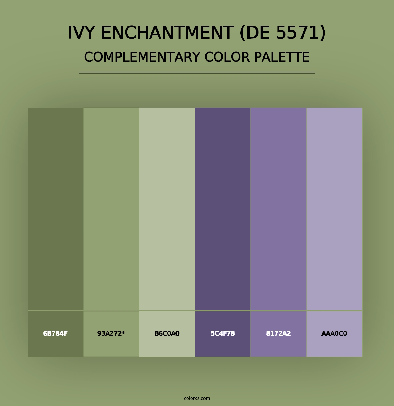 Ivy Enchantment (DE 5571) - Complementary Color Palette