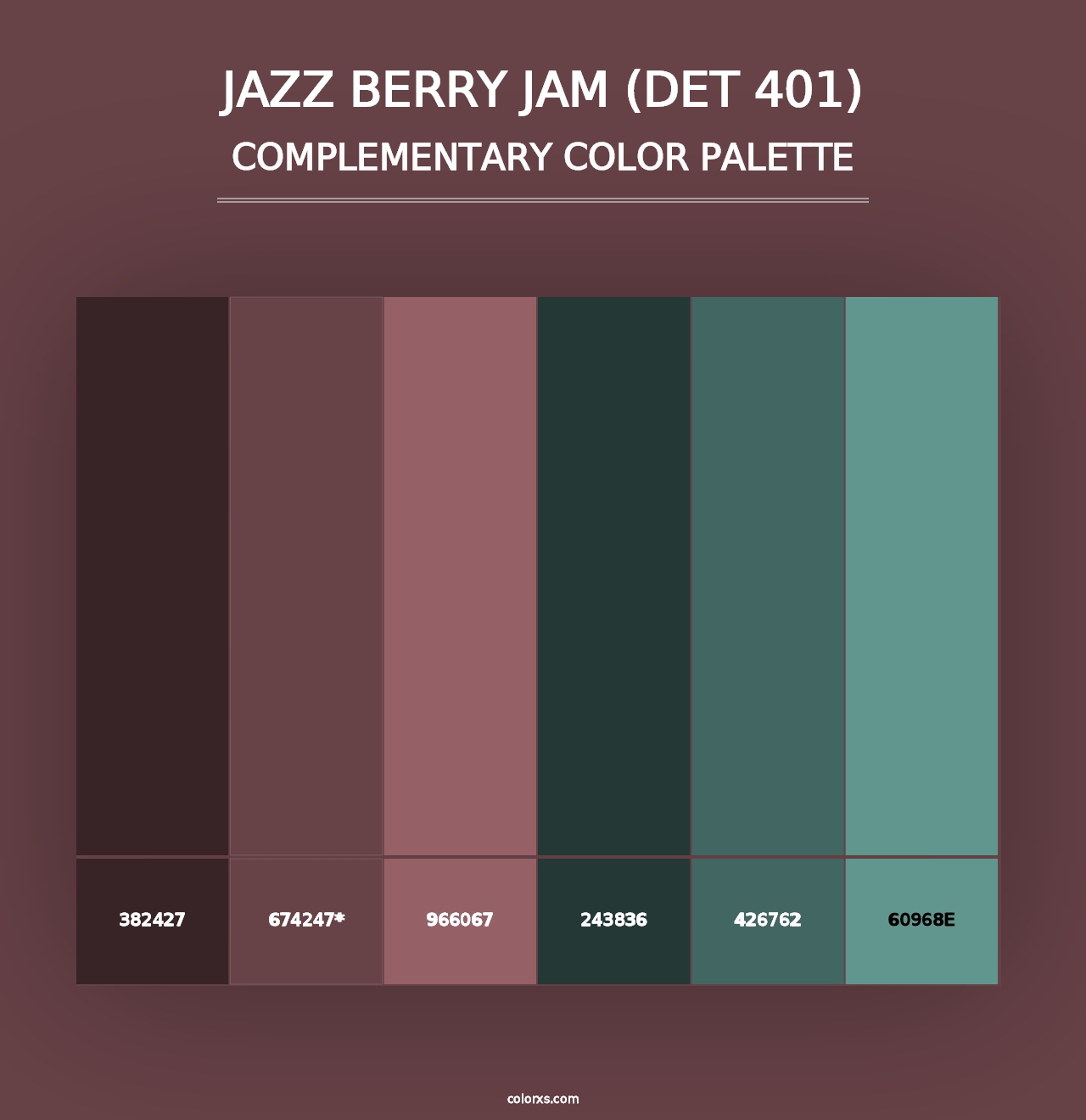 Jazz Berry Jam (DET 401) - Complementary Color Palette