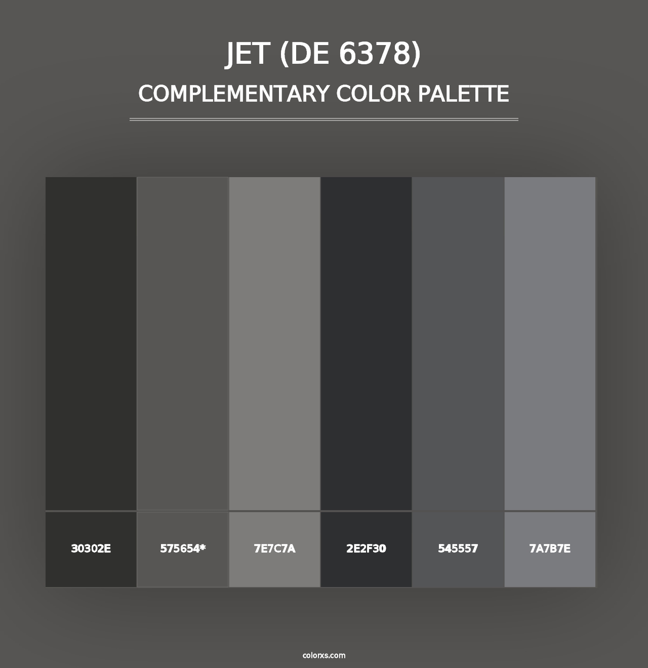 Jet (DE 6378) - Complementary Color Palette