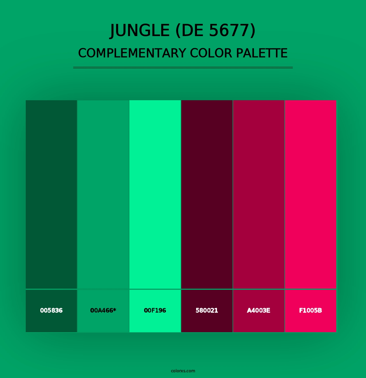 Jungle (DE 5677) - Complementary Color Palette