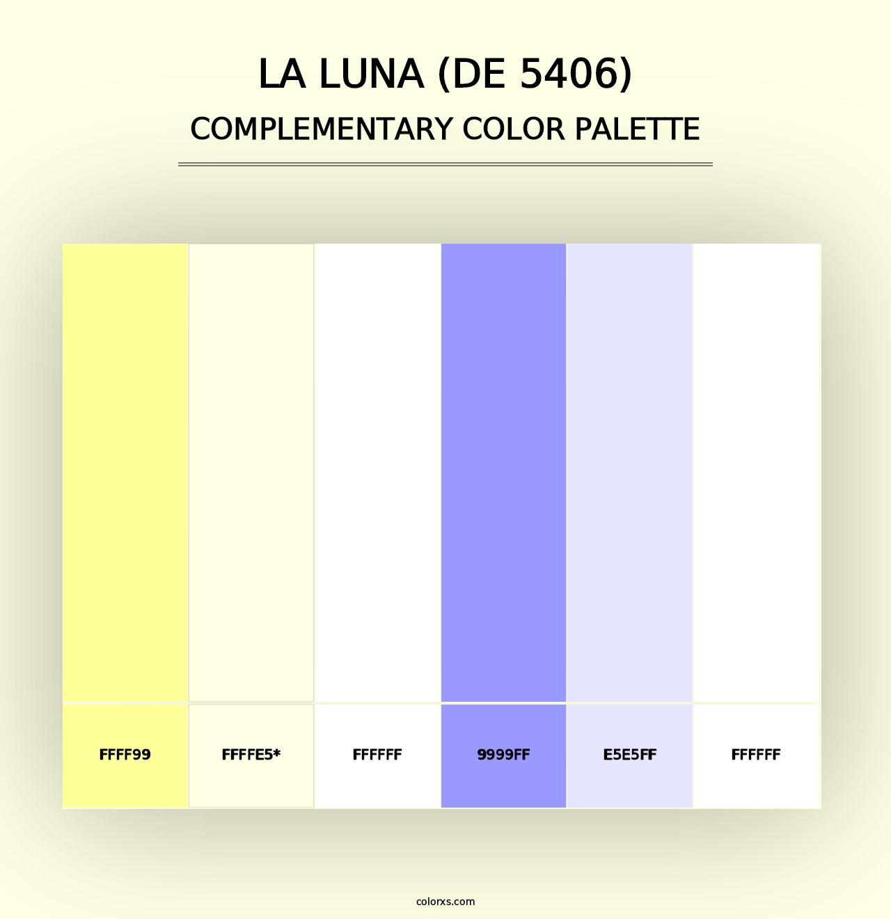 La Luna (DE 5406) - Complementary Color Palette