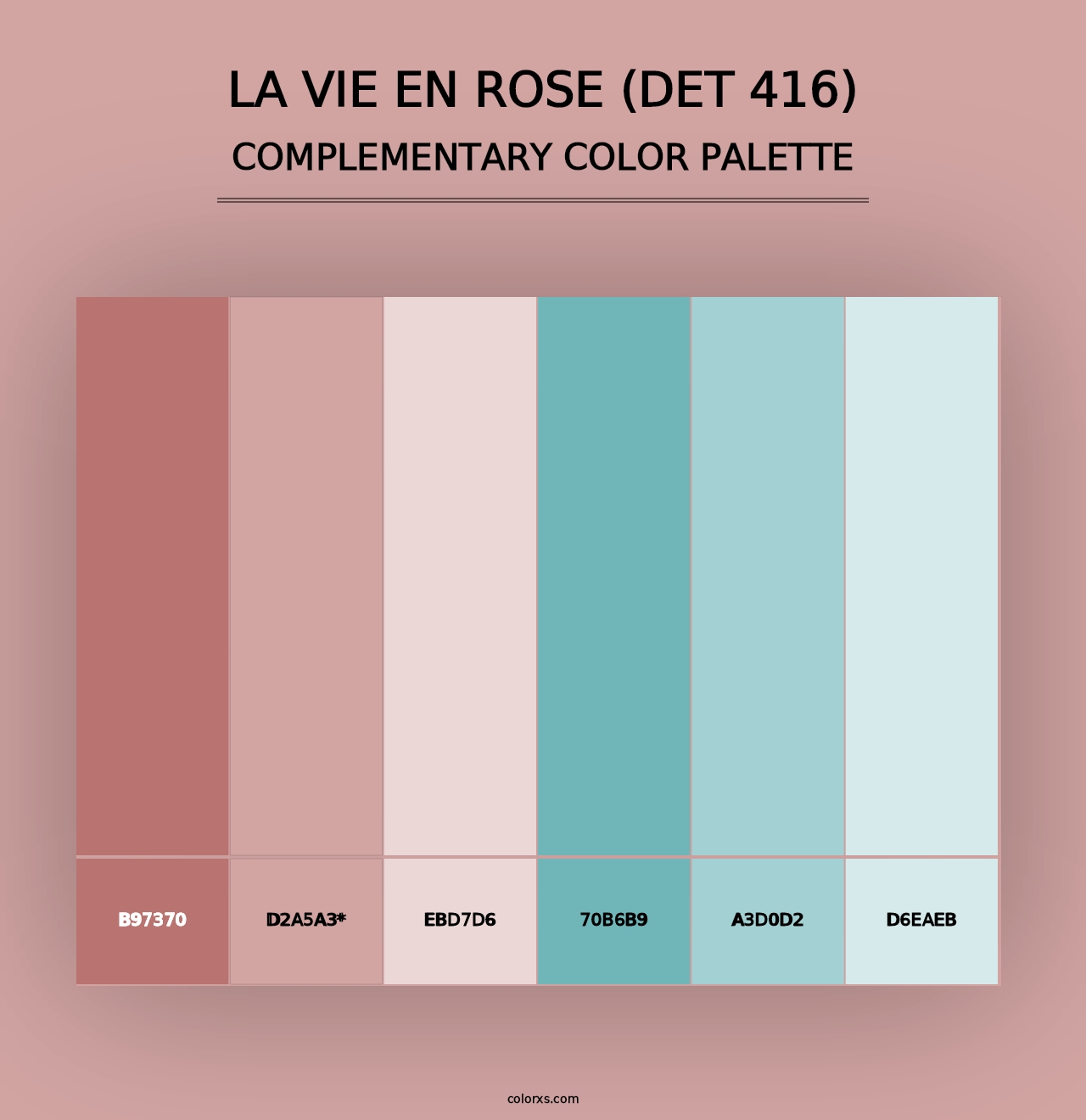 La Vie en Rose (DET 416) - Complementary Color Palette