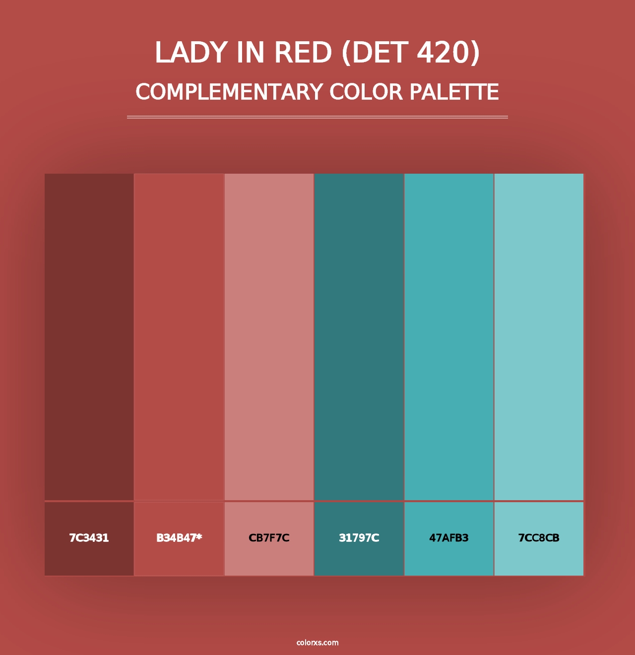 Lady in Red (DET 420) - Complementary Color Palette