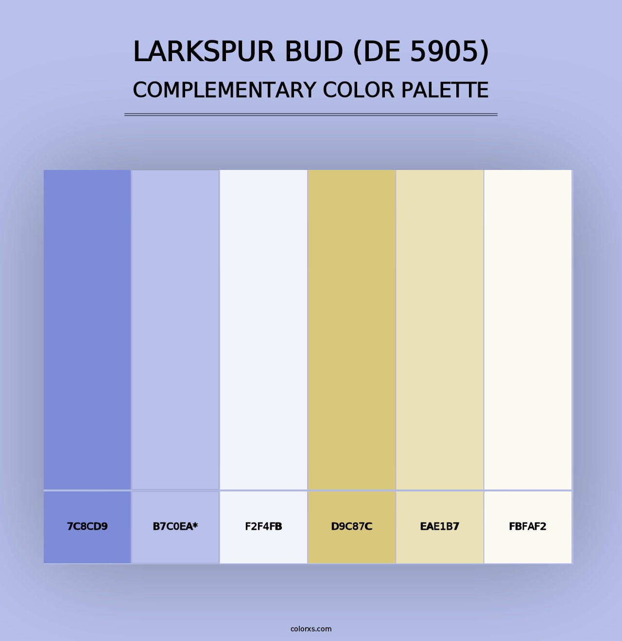 Larkspur Bud (DE 5905) - Complementary Color Palette