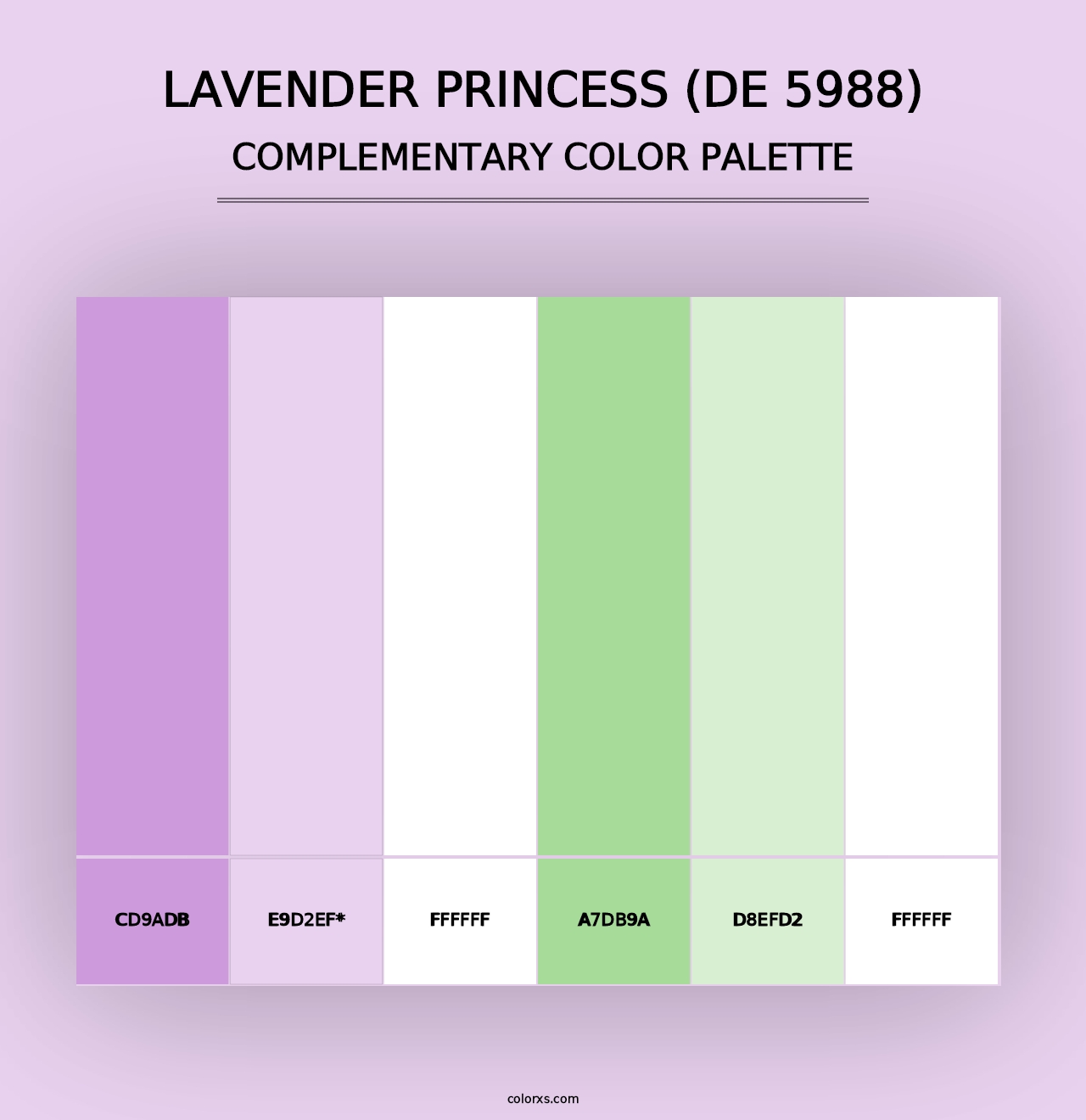 Lavender Princess (DE 5988) - Complementary Color Palette