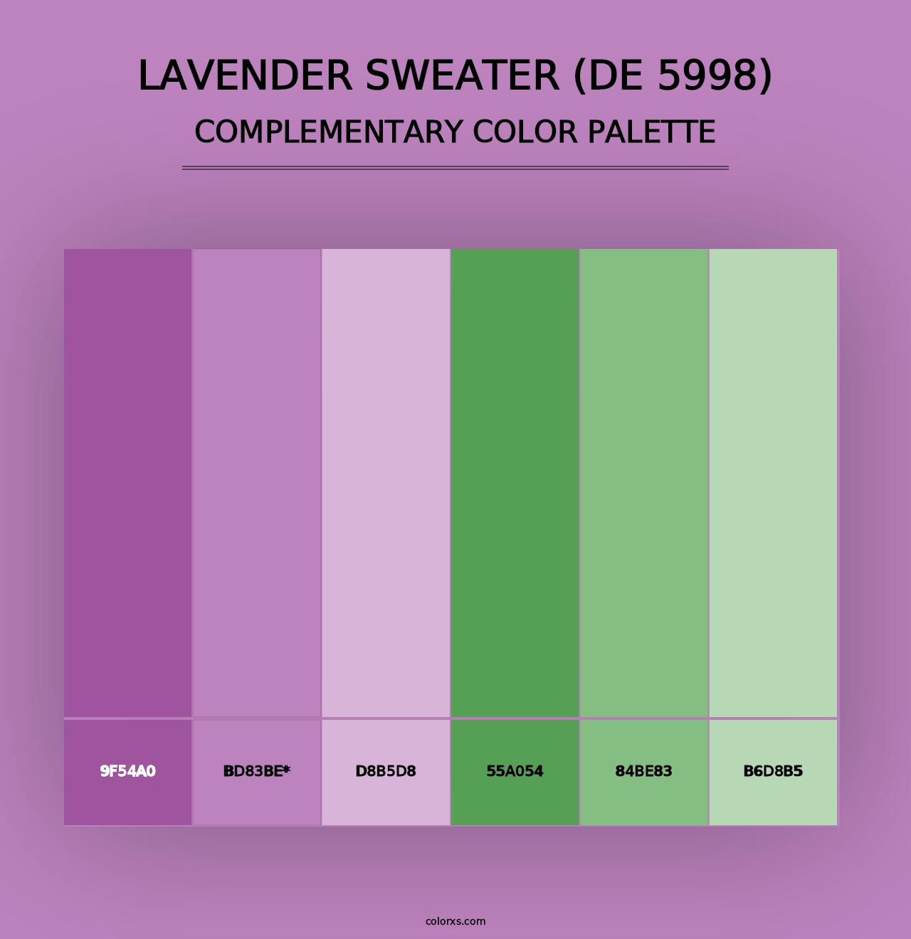 Lavender Sweater (DE 5998) - Complementary Color Palette