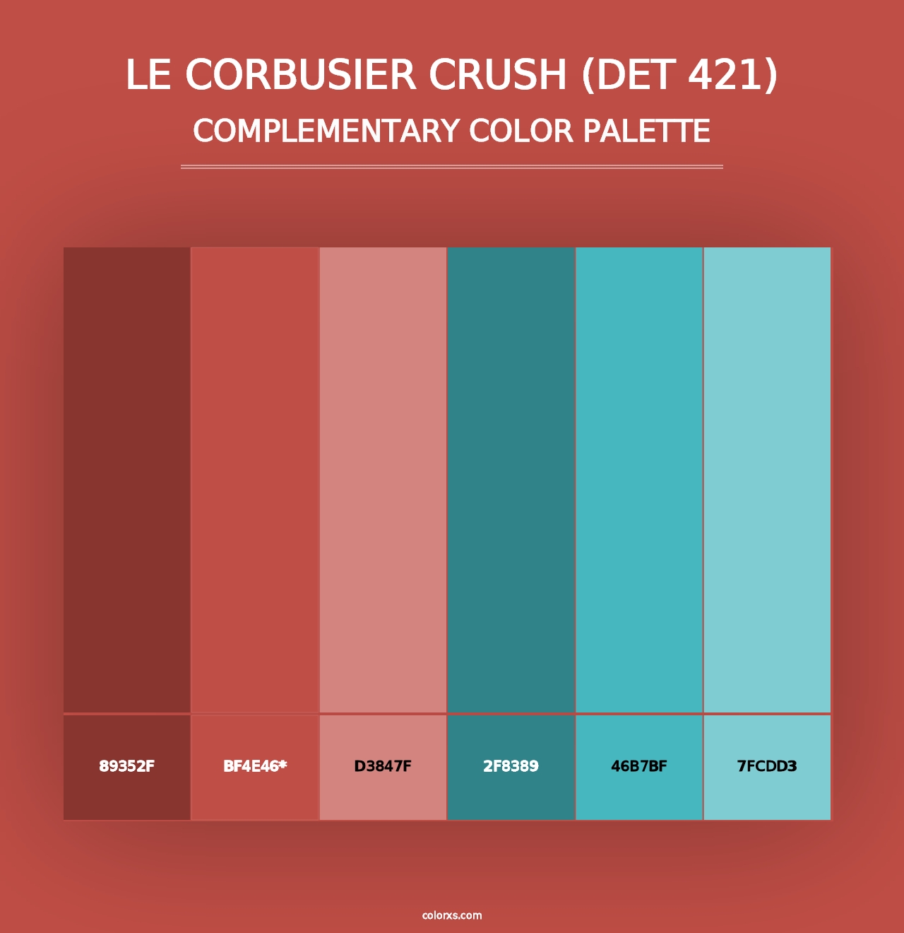 Le Corbusier Crush (DET 421) - Complementary Color Palette