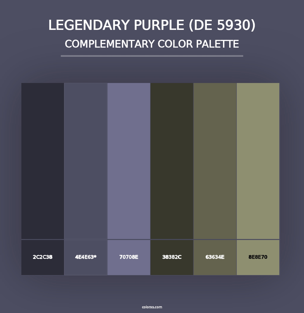 Legendary Purple (DE 5930) - Complementary Color Palette