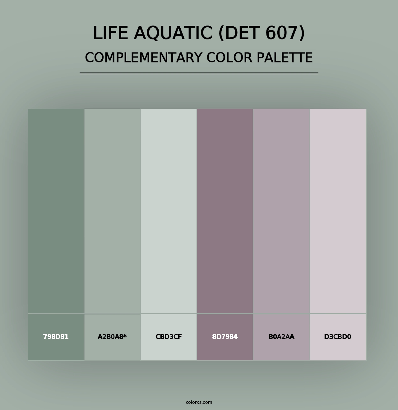 Life Aquatic (DET 607) - Complementary Color Palette