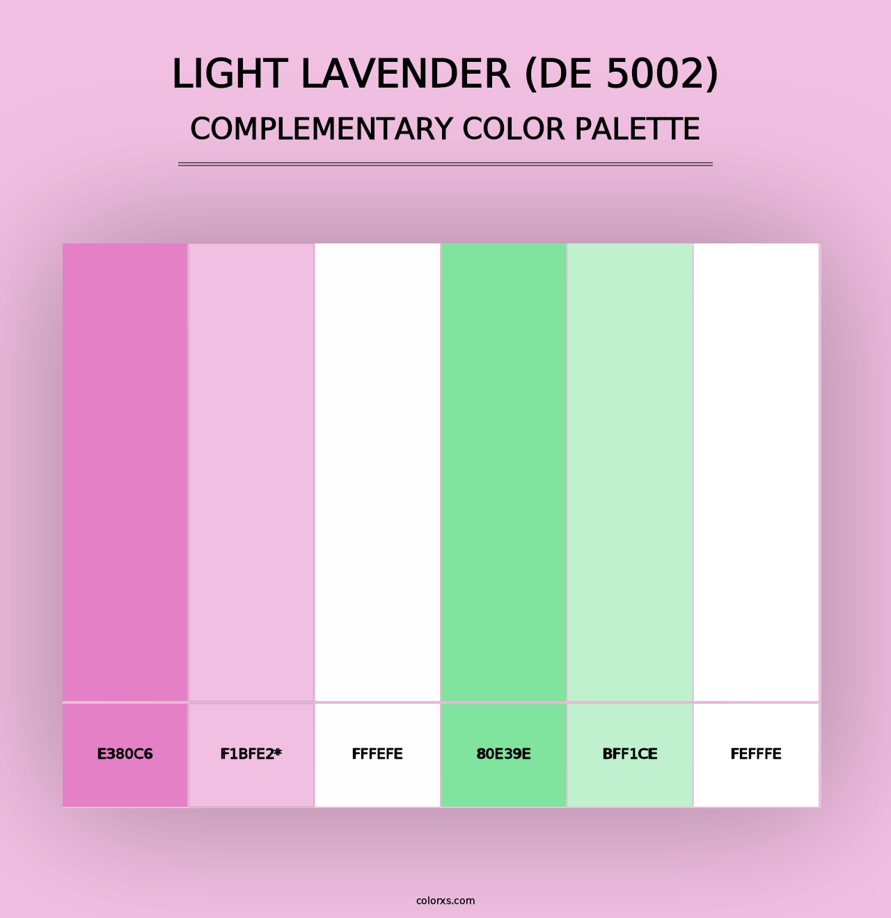 Light Lavender (DE 5002) - Complementary Color Palette