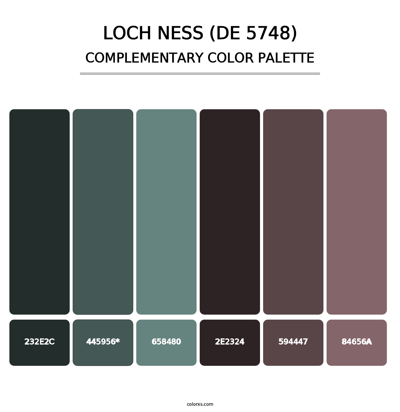 Loch Ness (DE 5748) - Complementary Color Palette