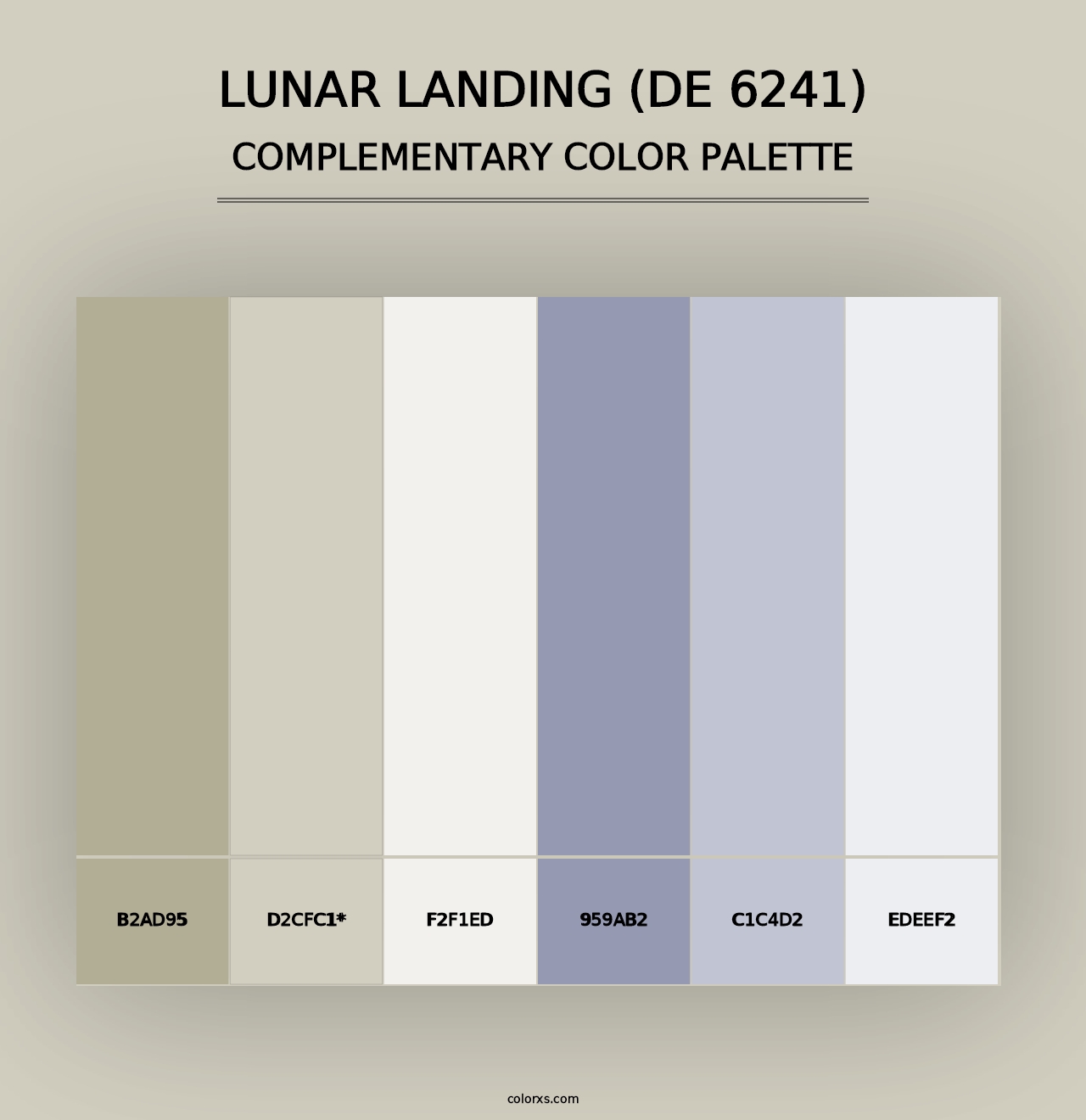 Lunar Landing (DE 6241) - Complementary Color Palette