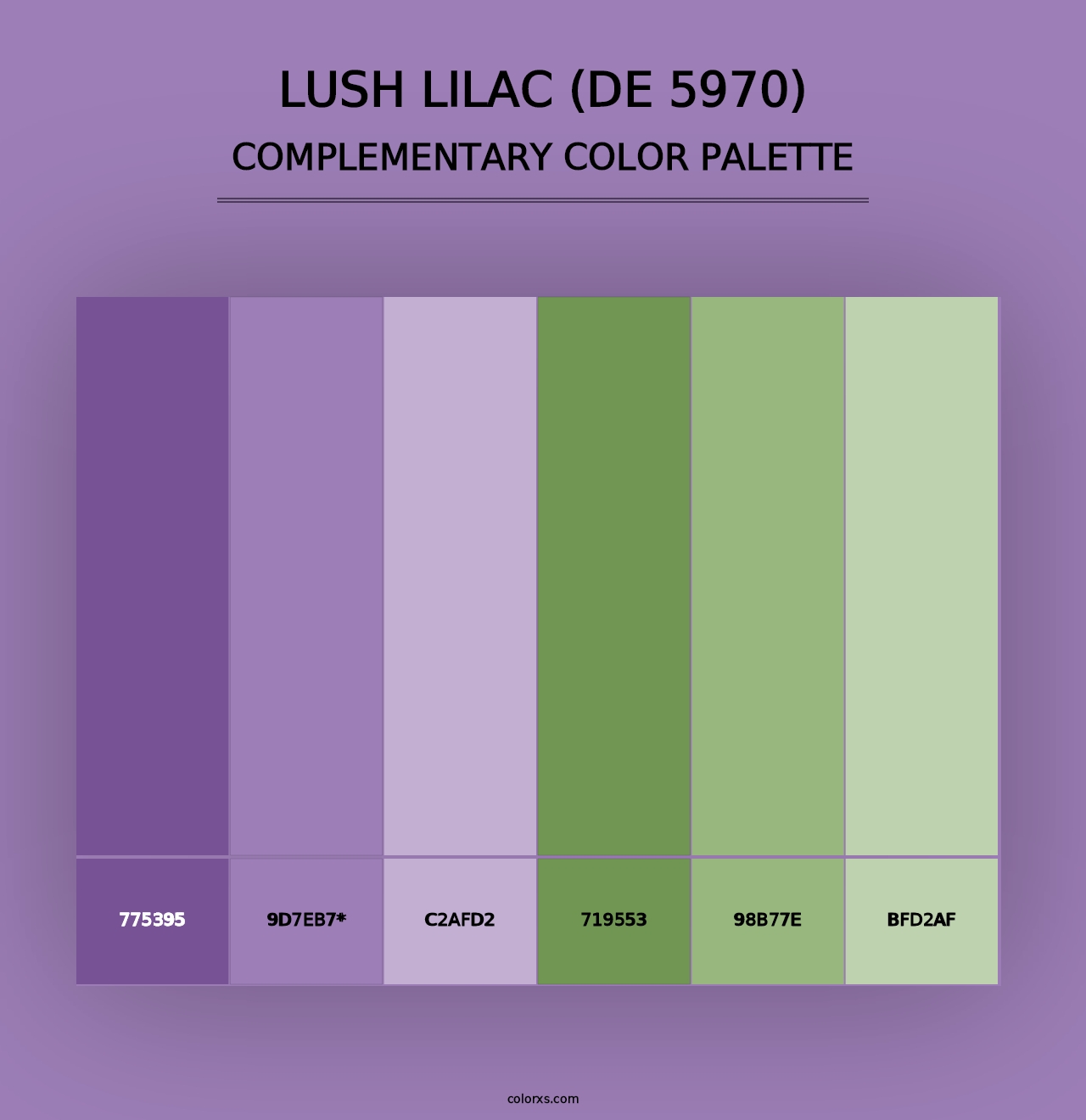 Lush Lilac (DE 5970) - Complementary Color Palette