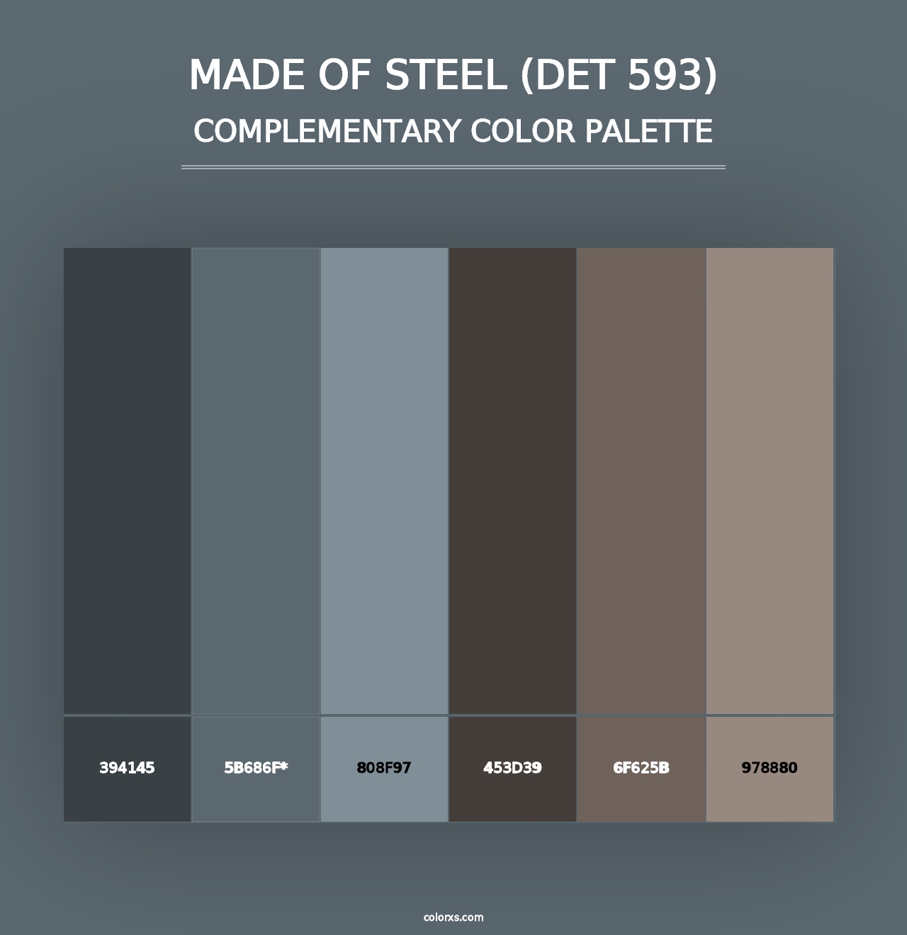 Made of Steel (DET 593) - Complementary Color Palette