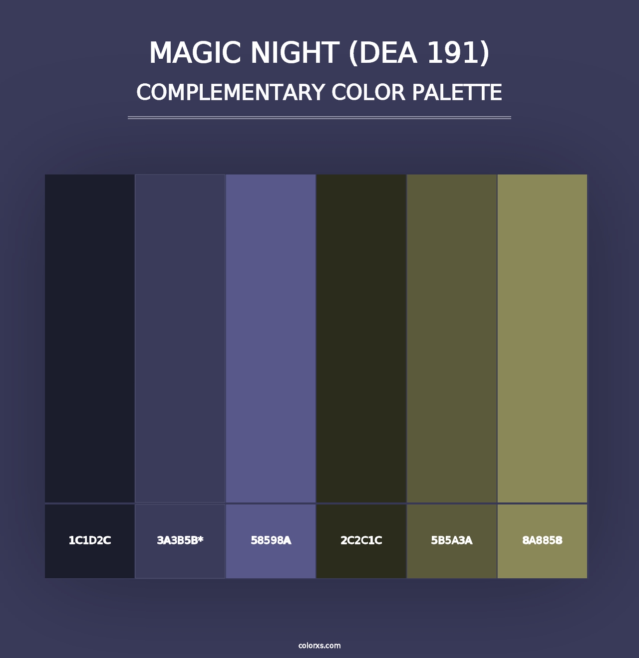 Magic Night (DEA 191) - Complementary Color Palette