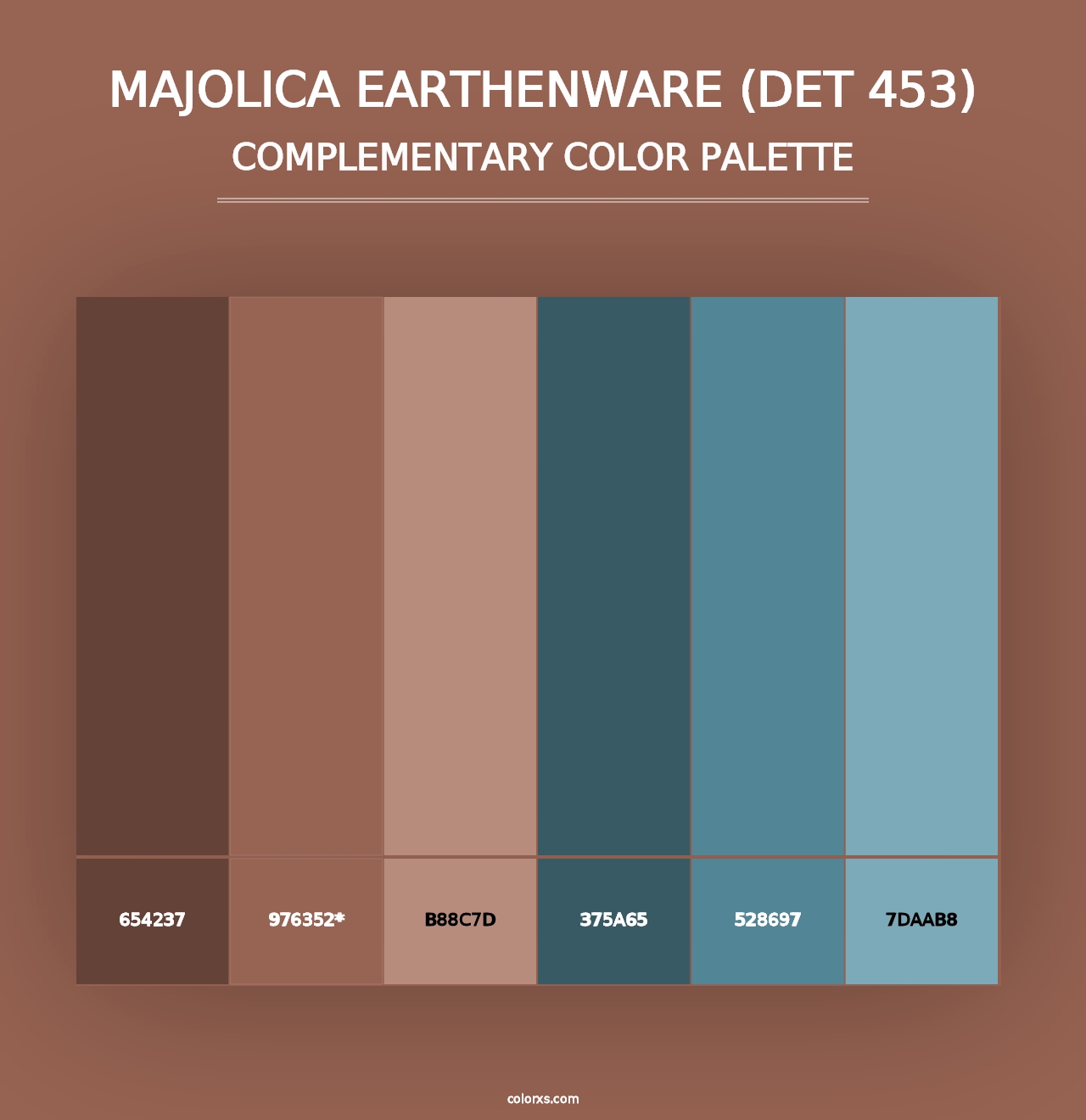 Majolica Earthenware (DET 453) - Complementary Color Palette