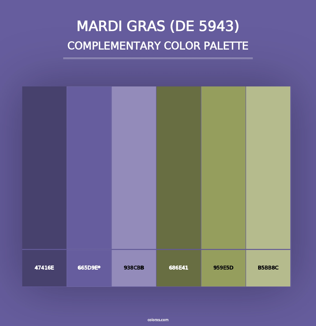 Mardi Gras (DE 5943) - Complementary Color Palette