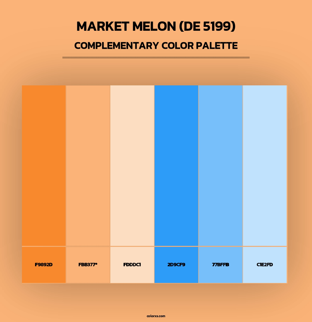 Market Melon (DE 5199) - Complementary Color Palette