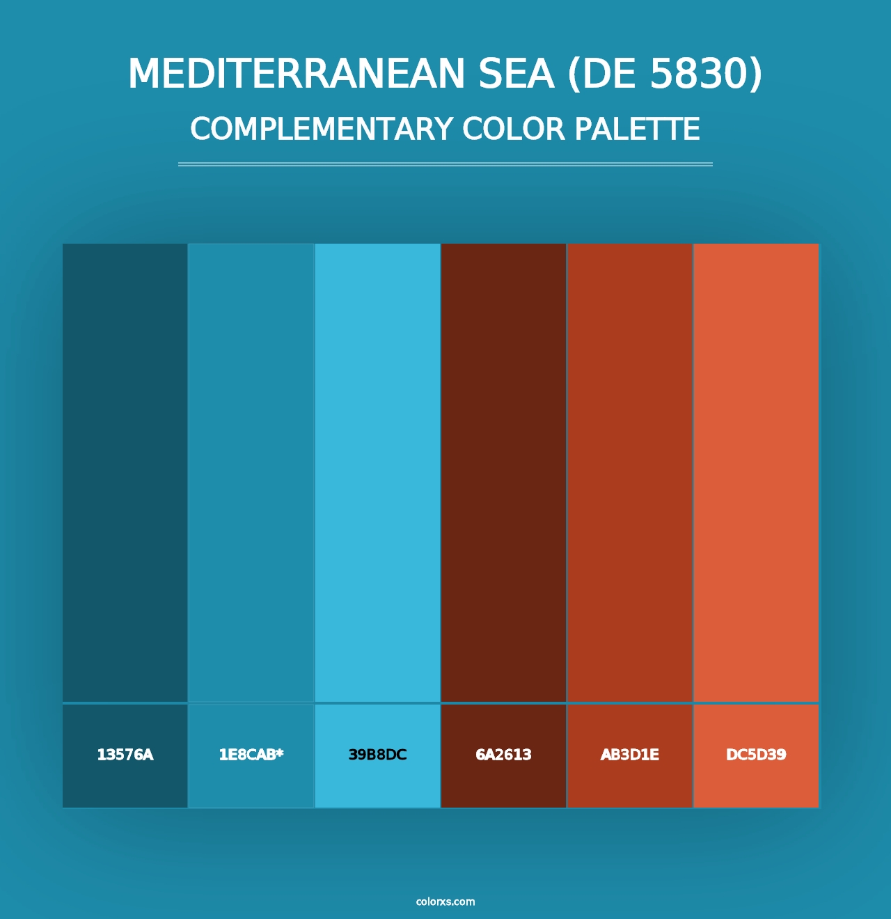 Mediterranean Sea (DE 5830) - Complementary Color Palette