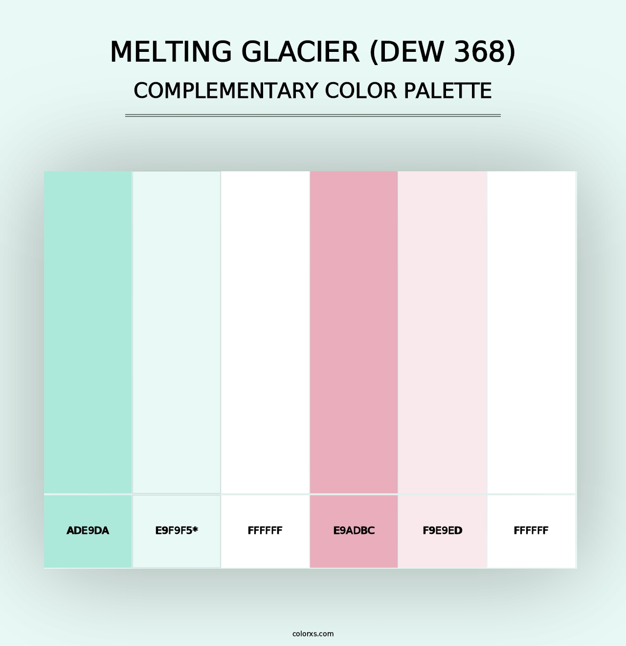 Melting Glacier (DEW 368) - Complementary Color Palette