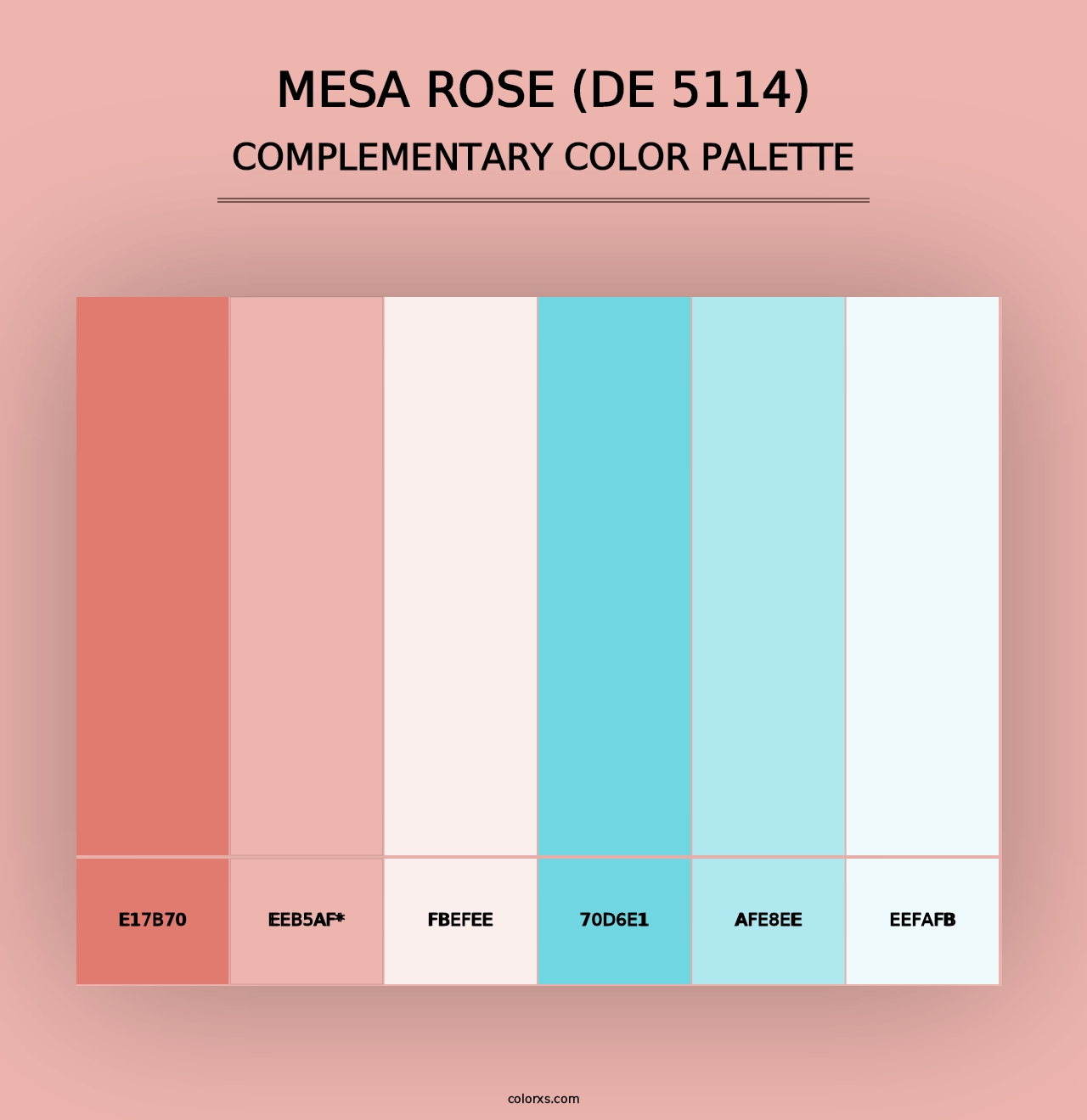 Mesa Rose (DE 5114) - Complementary Color Palette