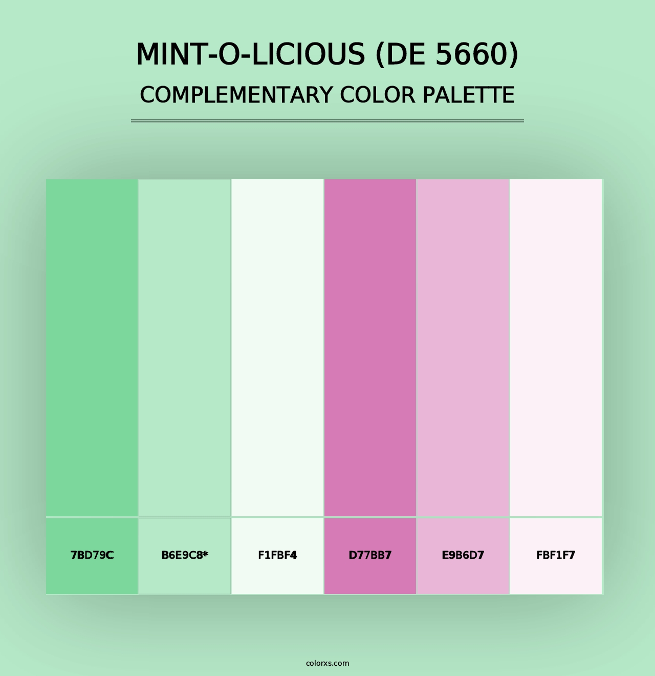 Mint-o-licious (DE 5660) - Complementary Color Palette