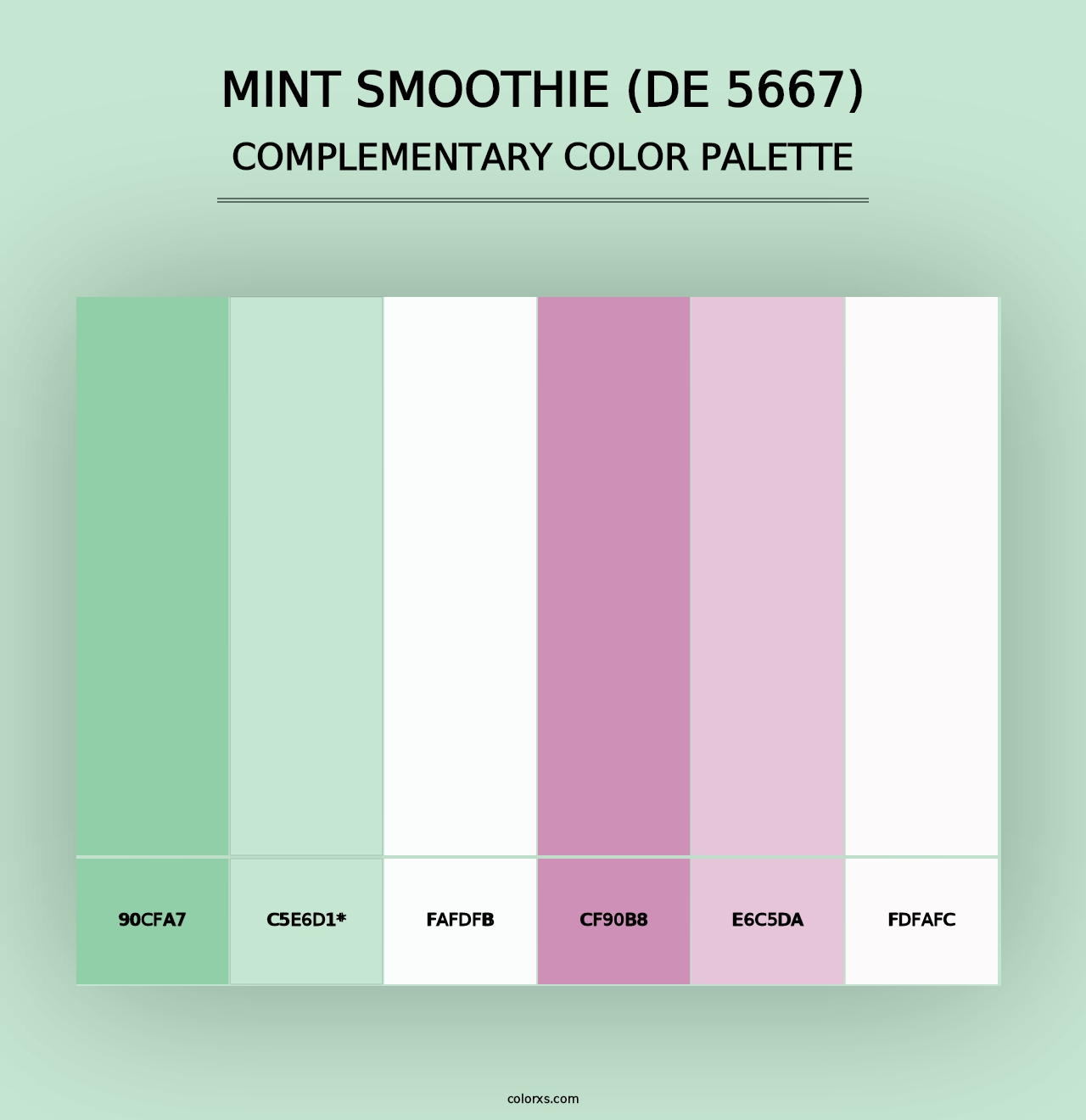 Mint Smoothie (DE 5667) - Complementary Color Palette